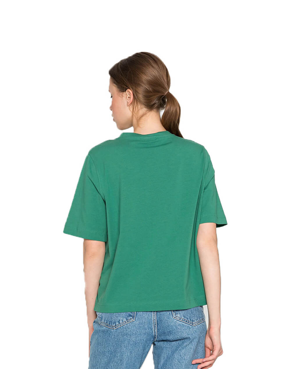 Green Cropped Oversized T-shirt - Besick